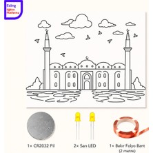 Eding Eğitim Platformu Lightcircuit Bursa Ulu Cami Elektrik Kağıt Devre Eğitim Kiti | Paper Circuits Elektrik Deney| Stem CR2032 LED ve Bakır Iletken Bant
