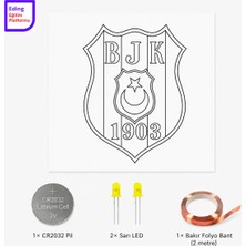 Eding Eğitim Platformu Lightcircuit Kara Kartallar Spor Futbol Elektrik Kağıt Devre Eğitim Kiti | Paper Circuits Elektrik Deney| Stem CR2032 LED ve Bakır Iletken Bant