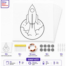 Eding Eğitim Platformu Eding Lightcircuit Lagari Uzay Roketi Kağıt Devre Eğitim Kiti ve Sınıf Paketi - Paper Circuits Education Kit & Classroom Pack