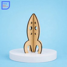 Eding Eğitim Platformu Eding Mini Boyanabilir Roket Modeli Fen| Güneş Sistemi ve Uzay Stem Etkinlik Kiti | Fen Bilimleri Eğitici Ahşap Maket