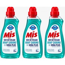 Mis Matik Sıvı Çamaşır Deterjanı Arap Sabunu + Soda Etkili 1.5 Lt 3 Adet