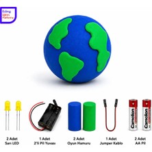Eding Eğitim Platformu Eding Dünya Oyun Hamuru ile Basit Elektrik Devresi Stem Fen Bilim Eğitim Kiti – LED Işık ve Iletkenlik Deney Seti