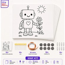 Eding Eğitim Platformu Eding Lightcircuit Flora Robot Kağıt Devre Eğitim Kiti ve Sınıf Paketi - Paper Circuits Education Kit & Classroom Pack