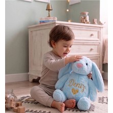 Sole Kişiye Özel 60 cm Isim Yazılı Peluş Tavşan | Sevgiliye, Kardeşe, Kuzene Hediye
