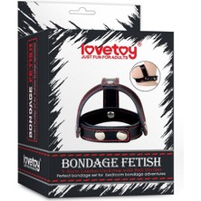 Nirvana Sağlık Censan Bondage Fetish T-Style Leather Cockring With Ball Divider