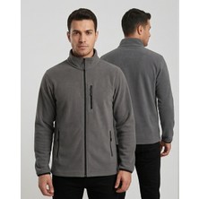 Proform Tekstil Proform Outdoor Fermuarlı Gri Polar Özel Baskı Yapılabilir