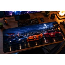 Kuzey's Store Büyük Boy 90X40 Xxl Tokyo Yarış Mouse Pad Kauçuk Kaymaz Alt Taban Yumuşak Kumaş Oyuncu Mousepad Bilgisayar ve Dizüstü Notebook Uyumlu