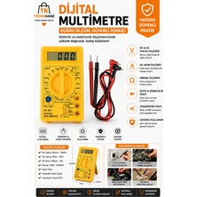 St. Morritz Dijital Multimetre | Volt – Amper – Ohm Ölçer | Elektrik ve Elektronik Test Cihazı | Problar Dahil