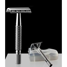 St. Morritz Rimei Razor Paslanmaz Çelik Geleneksel Tıraş Aleti Manuel Tıraş Makinesi 10 Yaprak Jilet Hediyeli