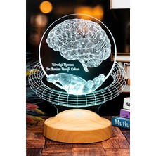 St. Morritz Nöroloji Doktoru 3D LED Lamba, Doktora Hediye, Nörolog, Beyin ve Sinir Cerrahisi Uzmanına Hediye