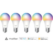 Tp-Link Tapo L535E (5-Pack) Çok Renkli Akıllı Wi-Fi LED Ampul