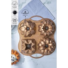 St. Morritz Cake Pro 4'lü Gold Döküm Kek Kalıbı Altın