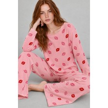 Fit Women Kadın Comfort Esnek Pembe Pijama Takımı 4688