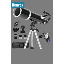 St. Morritz 80MM Profesyonel Astronomi Teleskobu Alüminyum Tripodlu Çantalı