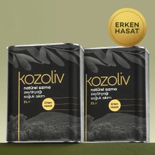 Kozoliv 2025-26 Yeni Sezon Erken Hasat Soğuk Sıkım Zeytinyağı 2'li 2 LT