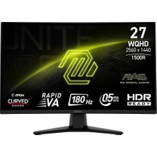 MSI Yenilenmiş 27 Mag 274CQF 2560X1440(WQHD) Curve 1500R Rapıd Va 180HZ 0.5ms(gtg) Adaptıve-Sync Gamıng Monitör