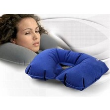 St. Morritz Travel Pillow Şişme Uçak Otobüs Ev Ofis Seyahat Tipi Boyun Yastığı Asorti