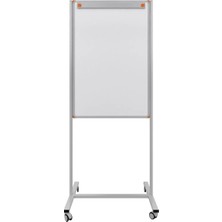 St. Morritz 65X100 cm Laminant Yüzey Sabit Ayaklı Tekerlekli Yazı Tahtası Pano (Flipcartlı) Beyaz