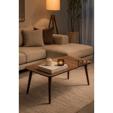 T&H Rüya Orta Sehpa Ceviz, %100 Mdf Orta Sehpa, Ceviz Orta Sehpa