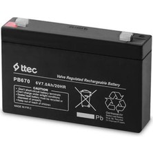 Ttec 6 Volt 7A Akü - 6V 7 Ah Bakımsız Kuru Akü 2025 Üretim