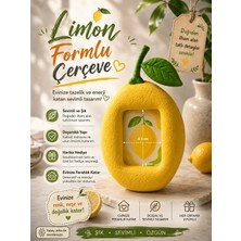 Filkorium3D Limon Figürlü Dekoratif Fotoğraf Çerçevesi Özgün Sevimli Tasarım Masaüstü Ev Oda Ofis Dekorasyonu 3D Baskı