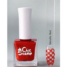Chic Stamp Chıcstamp Metallıc Red