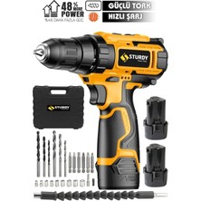 St. Morritz Japon Technology 58V10AH Palio Seri Metal Şanzuman Şarjlı Çift Akülü Matkap 27PRÇ Uç Setli