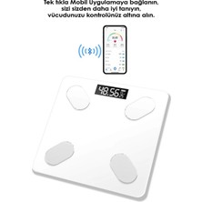 St. Morritz Dijital Baskül Tartı Akıllı Elektronik Yağ Su Kas Vücut Kitle Endeksi Ölçen Kilo Ölçer Tartı Pilli