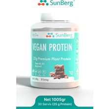 Sunberg Vegan Protein Çikolata Aromalı 30 Porsiyon 25 G Bezelye Ve Pirinç Proteini Türkiye Menşeli