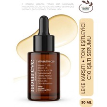 Noureve C Vitami Yüz Serumu Leke Karşıtı, Cilt Tonu Eşitleyici, Aydınlatıcı Serum C Vitamini, Arbutin, Ferulik Asit