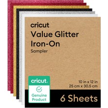 Cricut 2012074 Ekonomık Sımlı Iron On 25CM x 30CM Partı Renkler 6 Sayfa