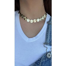 Lotusbybuket Paslanmaz Çelik Boho Model Halkalı Gold Kolye
