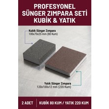 Uniflex Sünger Zımpara Seti 80 Kum Kubik ve 220 Kum Yatık El Zımparası 2 Adet
