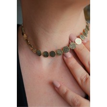Saaden Jewelry Saaden Küçük Yuvarlak Pullu Kolye