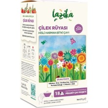 Lazika Çilek Rüyası Bitki Çayı 18'li PLA Piramit Poşet - Rooibos, Kuşburnu, Kafeinsiz