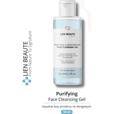 Lien Beaute Seyahat Boy Arındıcı ve Nem Dengeleyici Yüz Yıkama Jeli Hyaluronik Asit Niasinamide Salisilik Asit Biberiye