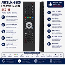 AŞIK STORE SX0165 Arçelik Beko Uyumlu LCD Tv Kumandası Sayısal Tuşlu Menü Medya Kontrol Fonksiyonlu