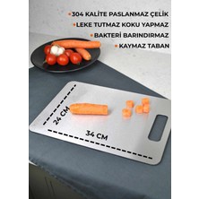 Only Home 1 Adet Paslanmaz Çelik Kesim Panosu Kesme Tahtası 18/10