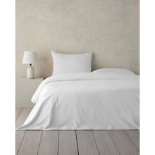 English Home Pure Pamuk Çift Kişilik Çarşaflı Nevresim Takımı 200X220 cm Beyaz
