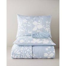 English Home Garden Solace Pamuk Çift Kişilik Çarşaflı Nevresim Takımı 200X220 cm Açık Mavi