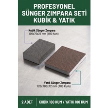 Uniflex Sünger Zımpara Seti 180 Kum Kubik ve 180 Kum Yatık El Zımparası 2 Adet