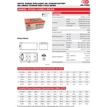 Akü Outdo OT250-12 Ekranlı Ds-Igel Energy Storage Deep Cycle Vrla Gel/ds/cd 10HR 12V 262AH