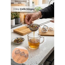 Memnun Ticaret Bardak Üstü Çay Süzgeci Seti 3 Adet 3 Boy