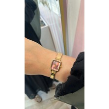 Lastikli Gold Çelik Kadın Kol Saati