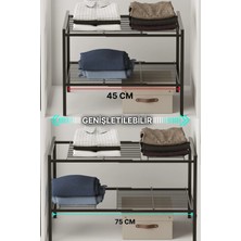 St. Morritz Dolap Içi Organizer Genişletilebilir Dolap Içi Raf Ayarlanabilir Çok Amaçlı Düzenleyici