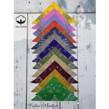 St. Morritz %100 Pamuk 12'li Karışık Desenli Bandana 2.set