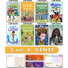 Timaş Çocuk Acil Yardım Treni Şaşkın Cambaz Ismim Nereye Gitti Anne Terliği Muhtarın En Değerli Eşyası Top Yutanı 3. ve 4. Sınıf Set 8 Kitap