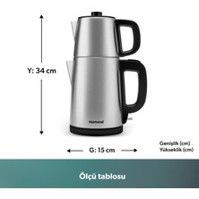 Homend Royaltea 1728H Çelik Çay Makinesi Inox