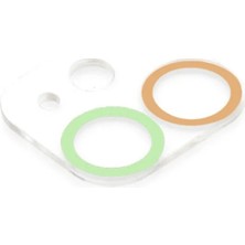 Asa Store Iphone 11 Renkli Kamera Lens Koruma Cam - Turuncu-Yeşil