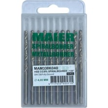 Maier Hss Co.%8 Spiralbohrer 4 mm Hss Matkap Ucu – Metal Delme 10 Adet